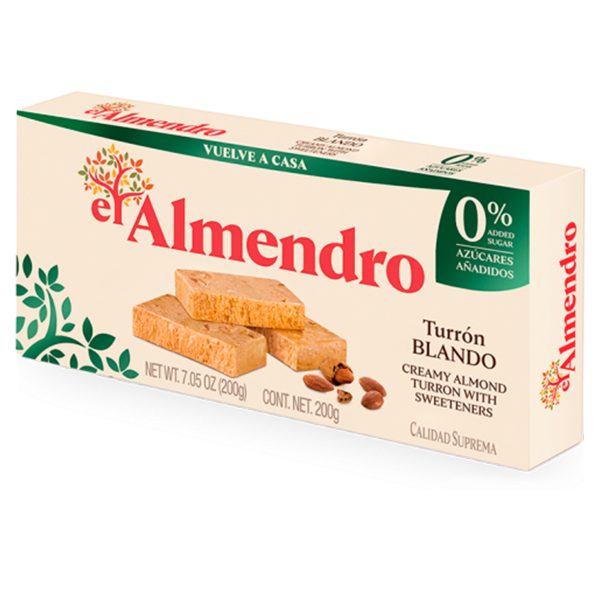 Soft nougat without added sugar El Almendro